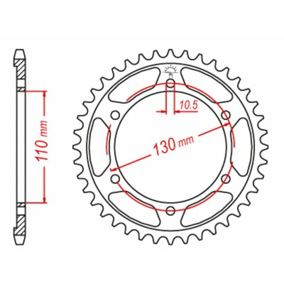 Steel Stunt Sprocket 65t 520 for Yamaha R6 FZ7 MT-07 Suzuki GSXR 600 750 (2003-2025)