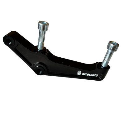 Left Upgrades Caliper Adapter Bracket Accossato 108mm Harley Davidson (2000-2023) Sportster Softail Dyna Touring
