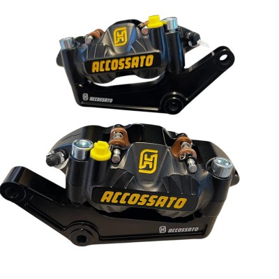 Set of Two Upgrades Calipers Adapters Brackets Accossato 108mm Harley Davidson (2000-2023) Sportster Softail Dyna Touring