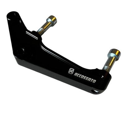 Set of Left Upgrades Caliper Adapter Bracket + Accossato 108mm Harley Davidson (2000-2023) Sportster Softail Dyna Touring