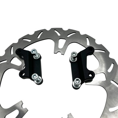Set of Right and Left Upgrades OEM Calipers Adapter Bracket 14" (355mm) rotor Harley Davidson Dyna Softail Touring
