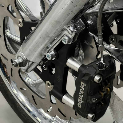 Mocowanie Adapter Zacisku Brembo -100mm Harley Davidson Dyna Softail Touring Lewy+Zacisk HD