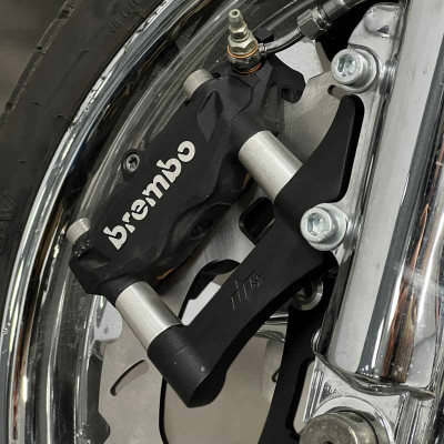 Upgrades Calipers Adapters Kit Brembo-100mm Harley Davidson Dyna Softail Touring +Right Caliper