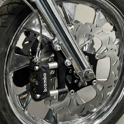 Upgrades Calipers Adapters Kit Brembo-100mm Harley Davidson Dyna Softail Touring +Right Caliper