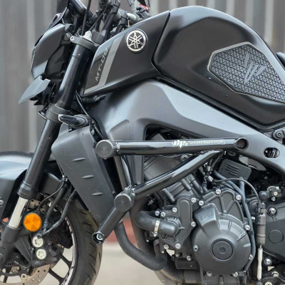 Crash Cage Engine Guard Bar Yamaha MT09 FZ09 FJ09 XSR900 Tracer 900 (2021-2023) Street Stunt Gymkhana