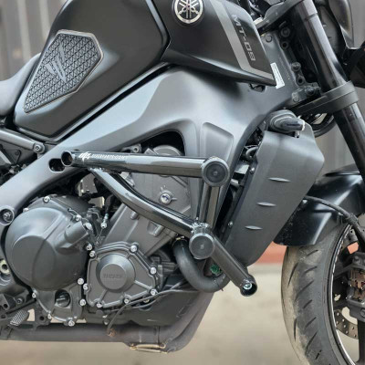 Crash Cage Engine Guard Bar Yamaha MT09 FZ09 FJ09 XSR900 Tracer 900 (2021-2023) Street Stunt Gymkhana