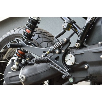 Front + rear sets – DUAL footrest BMW K100 K75 K1100 cafe racer scrambler BLACK