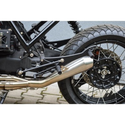 Front + rear sets – DUAL footrest BMW K100 K75 K1100 cafe racer scrambler BLACK