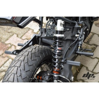 Front + rear sets – DUAL footrest BMW K100 K75 K1100 cafe racer scrambler BLACK