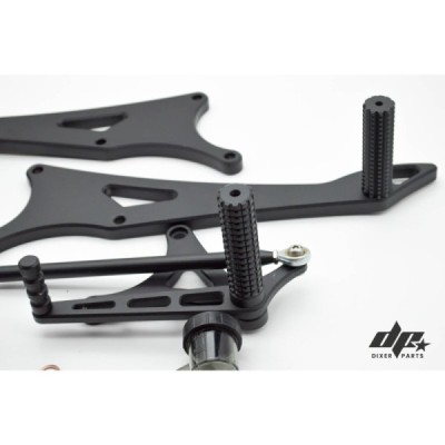 Front + rear sets – DUAL footrest BMW K100 K75 K1100 cafe racer scrambler BLACK