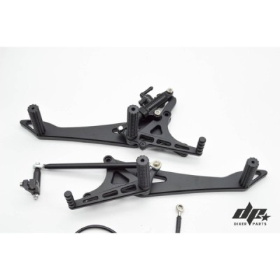 Front + rear sets – DUAL footrest BMW K100 K75 K1100 cafe racer scrambler BLACK
