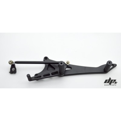 Front + rear sets – DUAL footrest BMW K100 K75 K1100 cafe racer scrambler BLACK