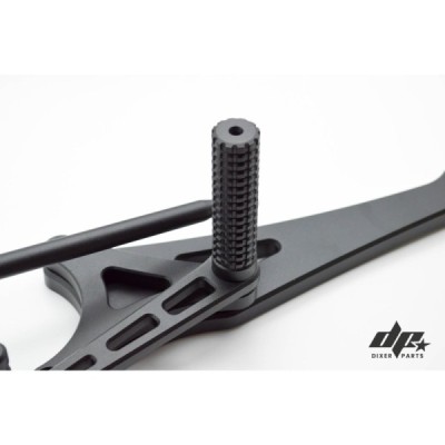 Front + rear sets – DUAL footrest BMW K100 K75 K1100 cafe racer scrambler BLACK