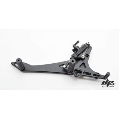 Front + rear sets – DUAL footrest BMW K100 K75 K1100 cafe racer scrambler BLACK