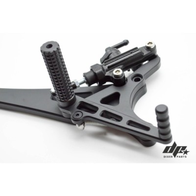 Front + rear sets – DUAL footrest BMW K100 K75 K1100 cafe racer scrambler BLACK