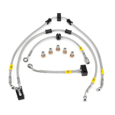 Suzuki GSX-S1000F, GT and GSX-S1000 ABS 2021-2023 Flexible ABS Replacement Brake Lines HEL Stainless Steel Braided