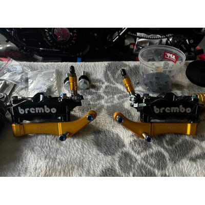 Upgrades Caliper Adapter Bracket Nissin Tokico-108mm Harley Davidson Dyna (2006-2017) HD