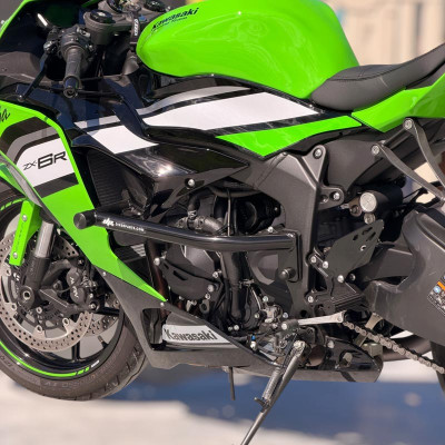 Crash Cage Engine Guard Bar Kawasaki ZX6R 636 (2024-2025) Street Stunt Gymkhana Small