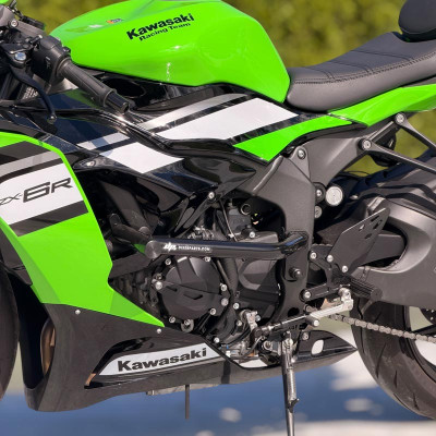 Crash Cage Engine Guard Bar Kawasaki ZX6R 636 (2024-2025) Street Stunt Gymkhana Small