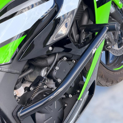 Crash Cage Engine Guard Bar Kawasaki ZX6R 636 (2024-2025) Street Stunt Gymkhana Small