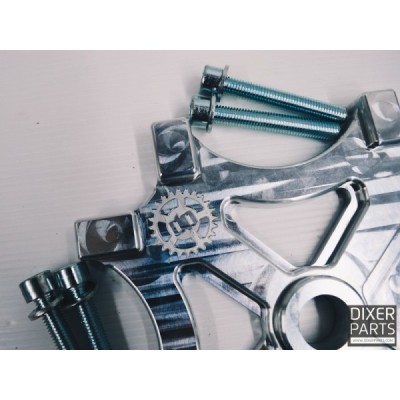 Handbrake bracket for Kawasaki ZX6-R 636 (03-04) – 300 mm – 2x radial + stock FB – aluminium – stunt